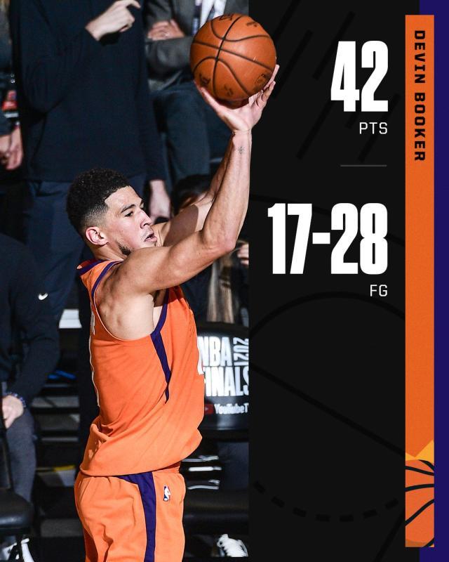 三节38分复刻科比后仰跳投 布克差点铸就传奇一战